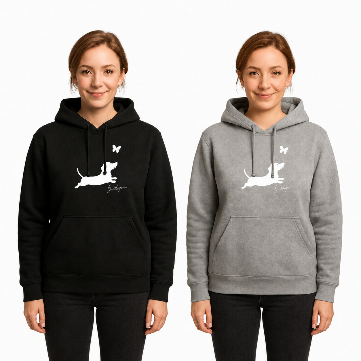 Dackelhoodie "Schnumetterling", Ansicht 2
